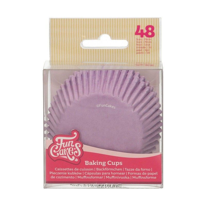 Cápsula cupcake lila 48 uds funcakes