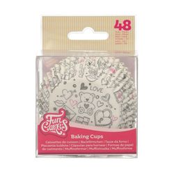 Cápsula cupcake love doodle 48 uds funcakes