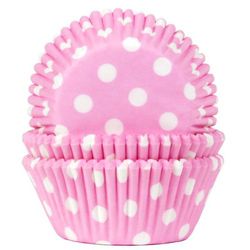 Cápsula cupcake lunares rosa 50 uds house of marie