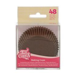 Cápsula cupcake marrón 48 uds funcakes