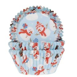 Cápsula cupcake muñecos nieve 50 uds house of marie