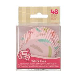 Cápsula cupcake pastel feathers 48 uds funcakes