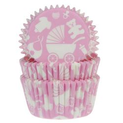 Cápsula cupcake rosa bebé 50 uds house of marie