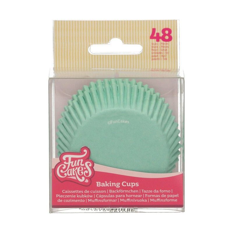 Cápsula cupcake verde menta 48 uds funcakes