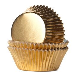 Cápsulas cupcake aluminio oro aluminio 24 uds house of marie