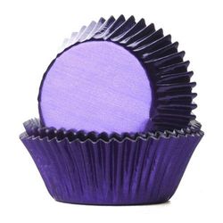 Cápsulas cupcake metalizada moradas 24 uds house of marie