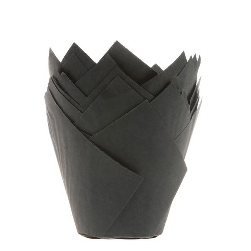 Cápsulas tulipán muffin negro 36 uds house of marie
