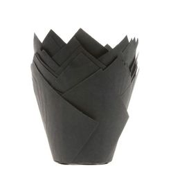 Cápsulas tulipán muffin negro 36 uds house of marie