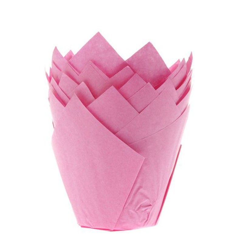 Cápsulas tulipán muffin rosa 36 uds house of marie