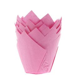 Cápsulas tulipán muffin rosa 36 uds house of marie