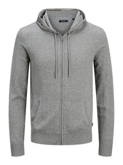 Cardigan con cremallera y capucha Jack & Jones Grey Melange