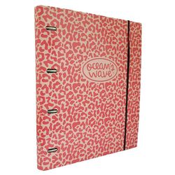 Carpeta A4 de 4 Anillas Print Rosa. Recambio de 100 Hojas
