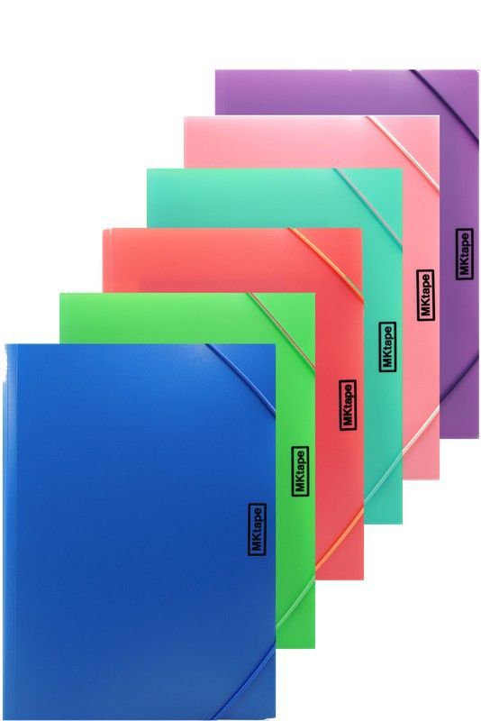 Carpeta A5 de polipropileno con gomas y solapas. 6 colores