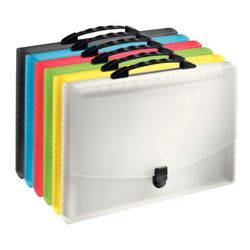 Carpeta acordeón con asa Esselte Vivida. PP. Con 13 separadores, surtidos Vivida