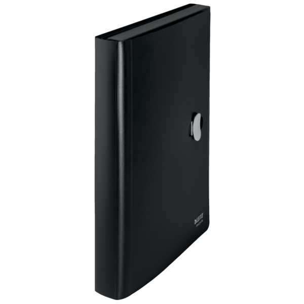 Carpeta acordeón Leitz Recycle. PP. 5 compartimentos expandibles más 1 frontal fijo. DIN A4. negro