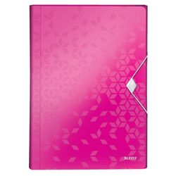 Carpeta acordeón WOW. PP. 6 separadores más 1 extra ancho. DIN A4, fucsia