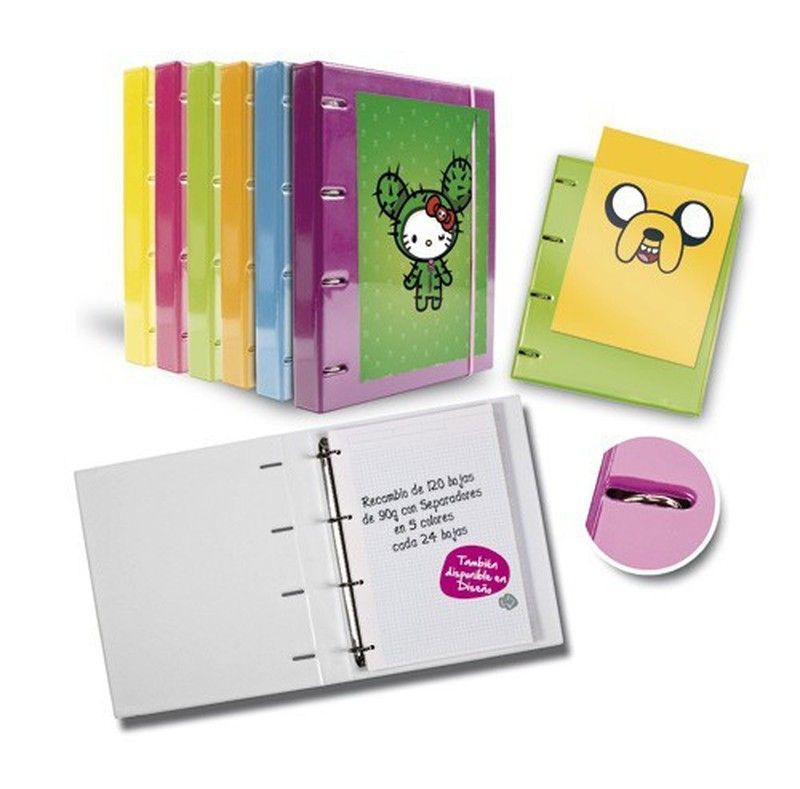 Carpeta anillas con funda en portada