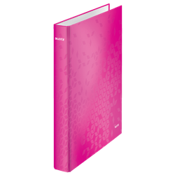 Carpeta anillas Leitz WOW. 2 anillas D 25 mm. DIN A4+ fucsia
