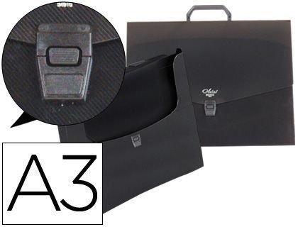 Carpeta Beautone Portadocumentos 34910 Polipropileno Din A3 con Asa y Broche