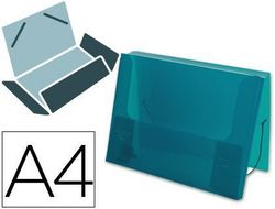 Carpeta Beautone Portadocumentos Gomas 36933 Polipropileno Din A4 Verde Transparente -Lomo 25 Mm