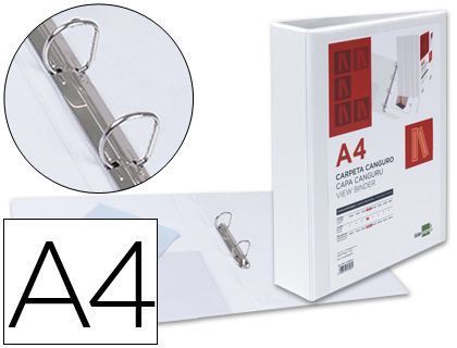 Carpeta Canguro 2 Anillas Mixtas 55Mm Liderpapel A4 Plastico Blanca