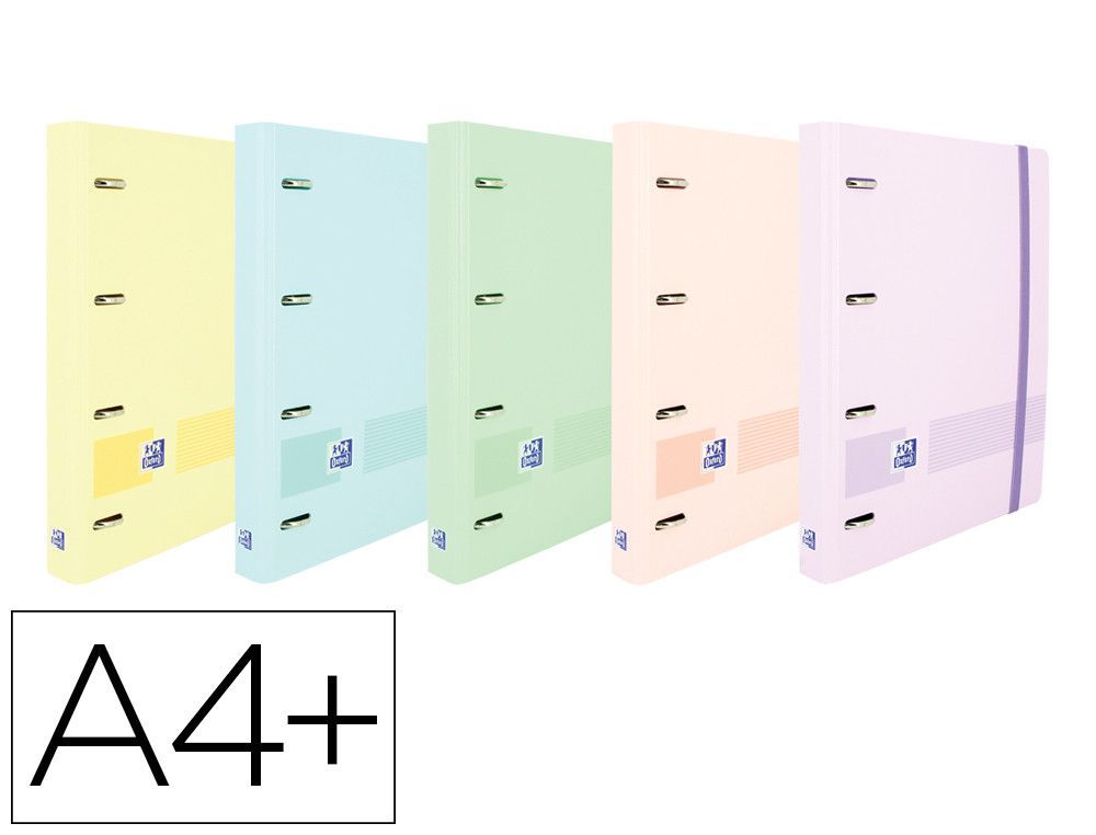 Carpeta con recambio oxford europeanbinder live&go polyfoam 4 anillas 35 mm cuadro 5 mm din a4+ con ref. 400146175