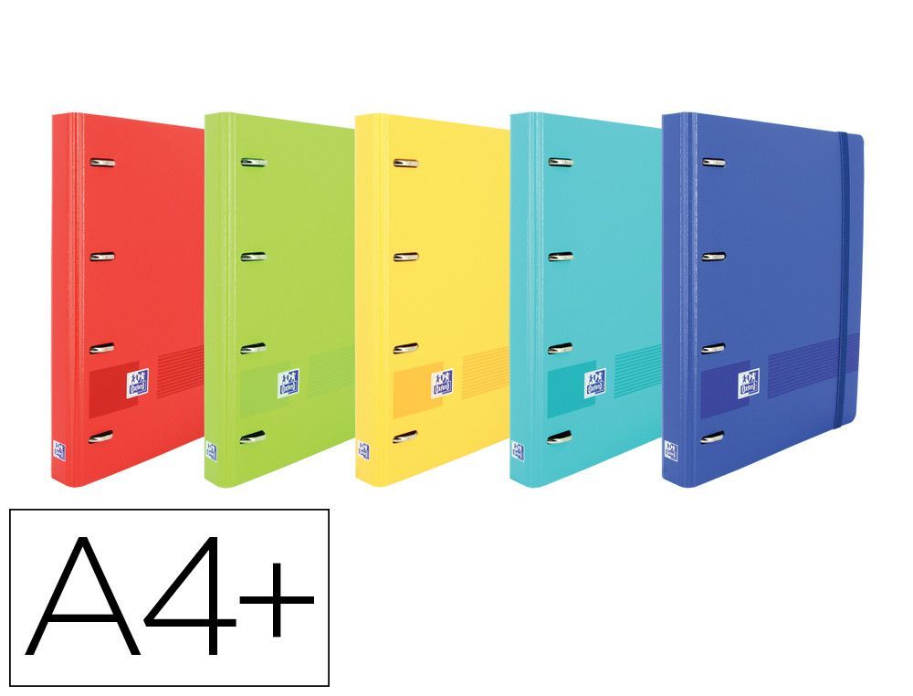 Carpeta con recambio oxford europeanbinder live&go polyfoam 4 anillas 35 mm cuadro 5 mm din a4+ con ref. 400146174
