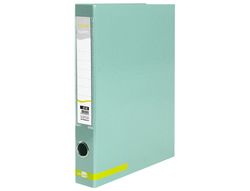 Carpeta de 2 anillas 25 mm mixtas liderpapel a4 forrado color system con ollao y tarjetero menta