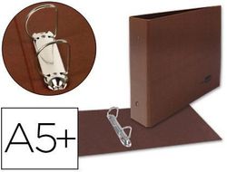 Carpeta de 2 Anillas 25Mm Mixtas Liderpapel Cuarto Apaisado Carton Cuero Forrado Compresor Plastico