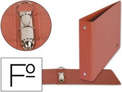 Carpeta de 2 Anillas 25Mm Redondas Liderpapel Folio Apaisado Carton Cuero