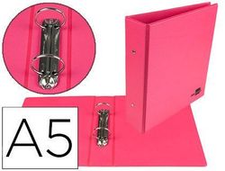 Carpeta de 2 Anillas 40 mm Redondas Liderpapel A5 Carton Forrado Pvc Fucsia