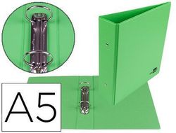 Carpeta de 2 Anillas 40 mm Redondas Liderpapel A5 Carton Forrado Pvc Verde