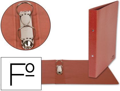 Carpeta de 2 Anillas 40Mm Redondas Liderpapel Folio Carton Cuero