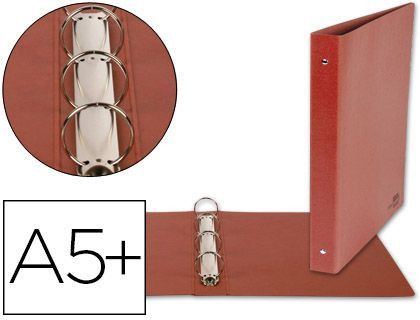 Carpeta de 4 Anillas 25Mm Redondas Liderpapel Cuarto Carton Cuero