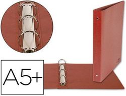 Carpeta de 4 Anillas 25Mm Redondas Liderpapel Cuarto Carton Cuero