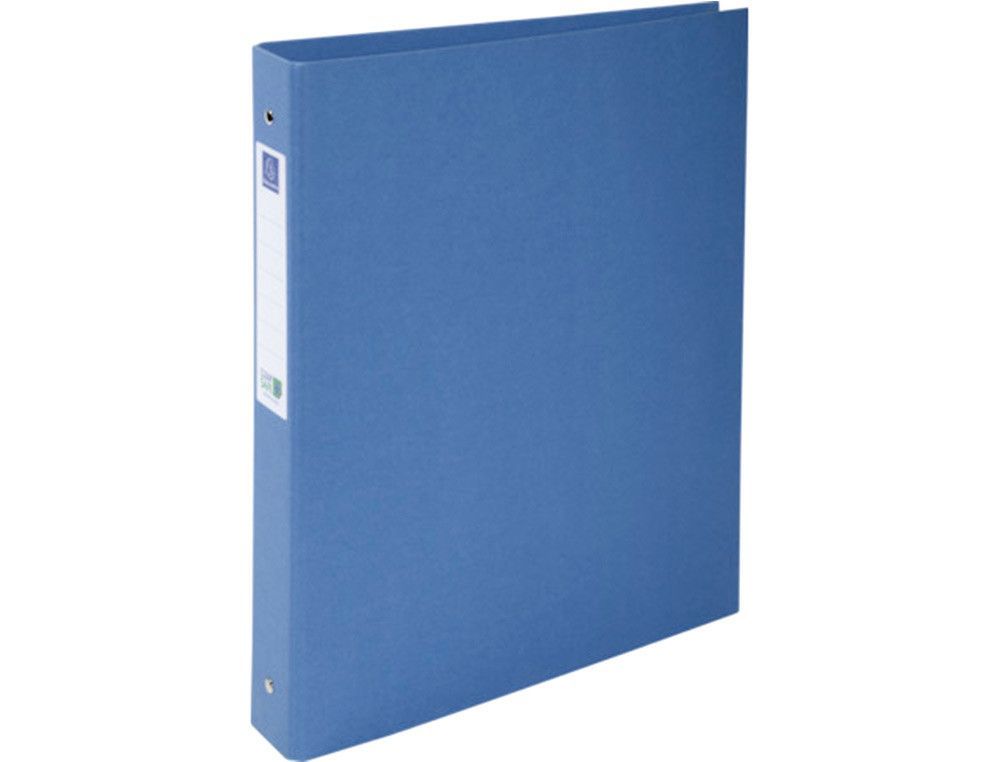 Carpeta de 4 anillas 30 mm redondas exacompta clean safe DIN A4 carton forrado azul
