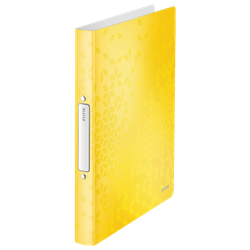 Carpeta de anillas WOW. PP. 2 anillas redondas de 25 mm. DIN A4, amarillo