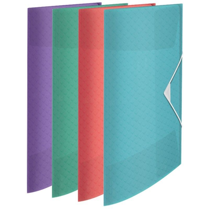 Carpeta de gomas Esselte Colour'Breeze. PP. Con 3 solapas. DIN A4, surtidos
