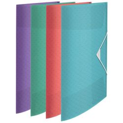 Carpeta de gomas Esselte Colour'Breeze. PP. Con 3 solapas. DIN A4, surtidos