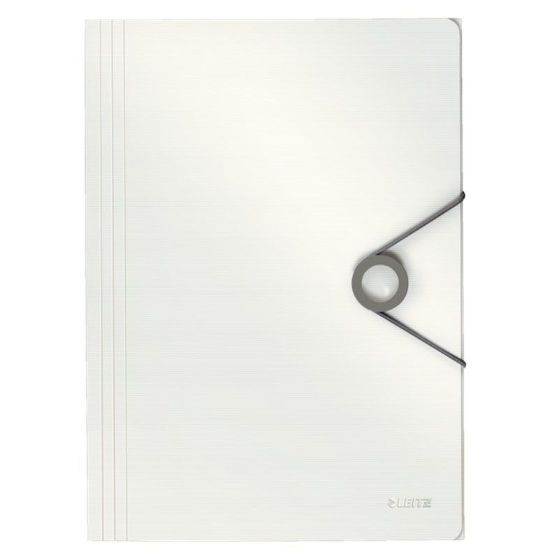 Carpeta de gomas Solid. PP. Con 3 solapas. DIN A4, blanco