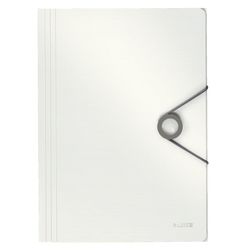 Carpeta de gomas Solid. PP. Con 3 solapas. DIN A4, blanco