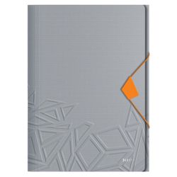 Carpeta de gomas Urban Chic. PP. 3 solapas. DIN A4, gris
