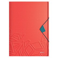Carpeta de gomas Urban Chic. PP. 3 solapas. DIN A4, rojo