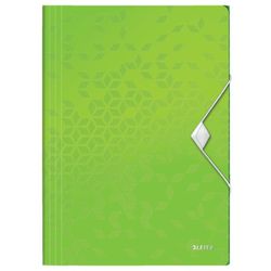 Carpeta de gomas WOW. PP. Con 3 solapas. DIN A4, verde