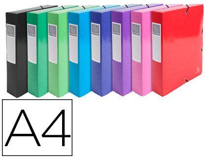 Carpeta de proyecto exacompta iderama carton lustrado plastificado din a4 lomo 60 mm colores surtidos