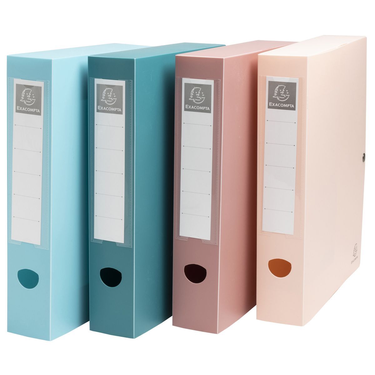 Carpeta de proyecto exacompta skandi polipropileno reciclado din A4 lomo 60mm cierre con presion colores