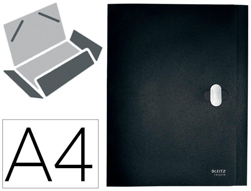 Carpeta de proyectos leitz recycle din A4 polipropileno lomo 38 mm negro
