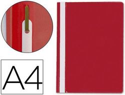 Carpeta Dossier Fastener Plastico Q-Connect Din A4 Roja