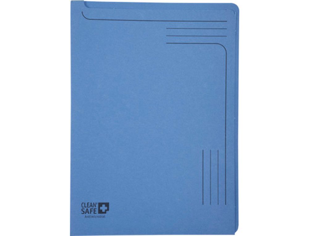 Carpeta dossier uñero exacompta clean safe cartulina 400 gr DIN A4 azul paquete de 5 unidades