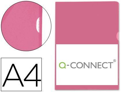 Carpeta Dossier Uñero Plastico Q-Connect Din A4 120 Micras Roja Caja de 100 Unidades